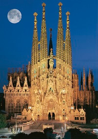 Puzzles Educa : 1000 - 1000 Sagrada Familia, Barcelona (Educa 13300)