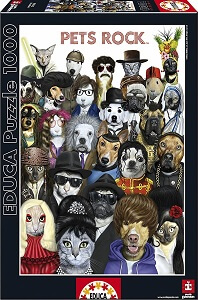 Puzzles Educa : 1000 - 1000 Pets Rock (Educa 15155)