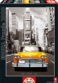 Puzzles Educa : Coloured Black and White - 1000 Taxi número 1, Nueva York (Educa 14468)