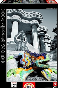 Puzzles Educa : Coloured Black and White - 500 Parque Güell, Barcelona (Educa 15319)