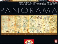 Puzzles Educa - 1000 Mapamundi 1375, Cresques Abraham (Educa 13436)