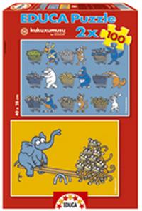 Puzzles Infantiles - 2x100 Kukuxumusu (Educa 13244)