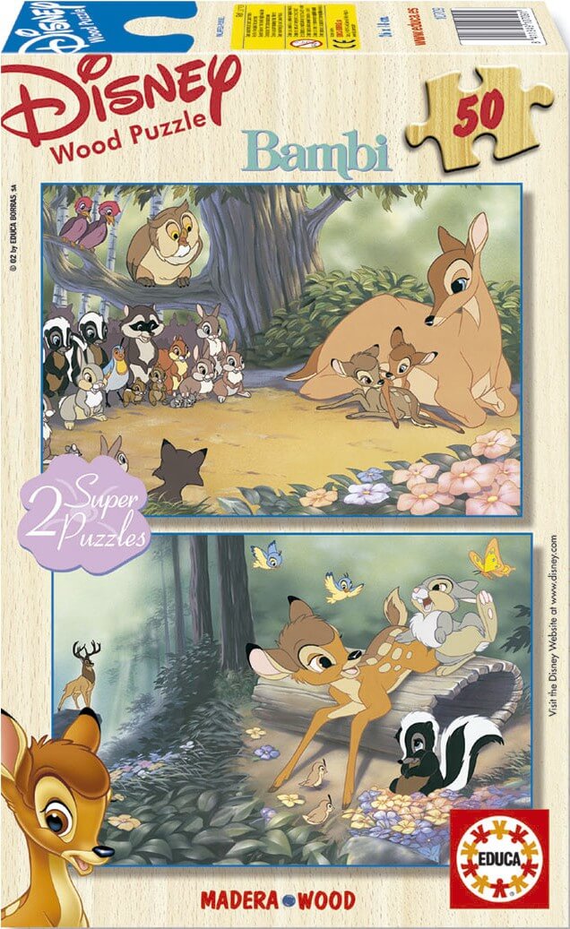 Puzzles Infantiles - Madera : 2x50 Bambi (Educa 11983))