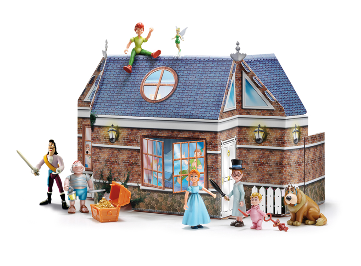 Disney Heroes - Peter Pan : Escenario de cartón de Peter Pan (Famosa 7720a))