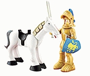 Disney Heroes - Rey Arturo y Merlin : Callero Dorado a Caballo (Famosa 2188C))
