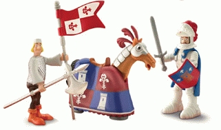 Disney Heroes - Rey Arturo y Merlin : Caballero Blanco a Caballo y Escudero (Famosa 2192B))