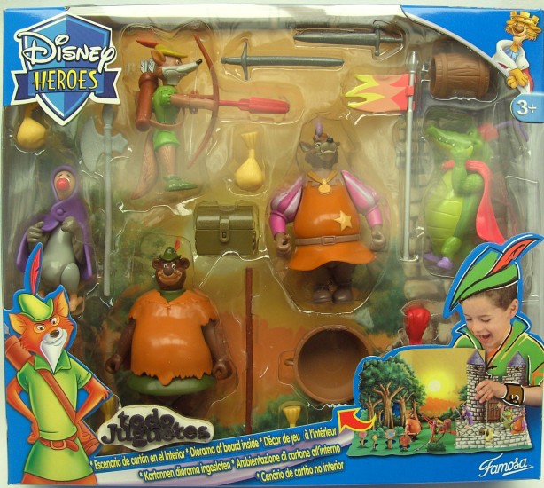 Disney Heroes - Robin Hood : Robin, Sheriff de Nottingham, Pequeño Juan, Nusty y Soldado Cocodrilo (Famosa 4556))