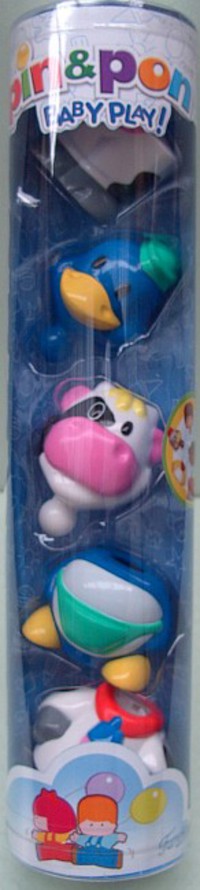 PinyPon - Bote de 2 figuras: Vaca y Pato (Famosa 4326B)