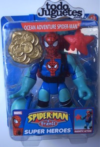 SpiderMan : SpiderMan and Friends : Figuras - Ocean Aventure SpiderMan (Famosa 166D)