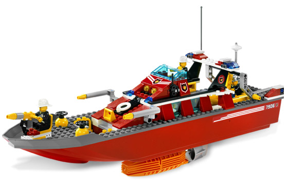 Lego - City - Bomberos : Barco de Salvamento (Lego 7906a))