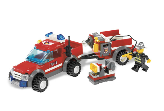 Lego - City - Bomberos : Remolque Todoterreno (Lego 7942a))