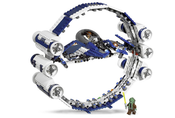 Lego - Star Wars : Episode III - Jedi Starfighter with Hyperdrive Booster Ring (Lego 7661a))
