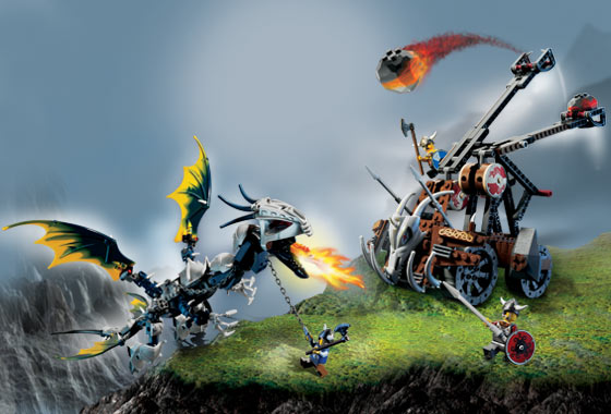 Lego - Vikings : Doble catapulta vikinga (Lego 7021a))