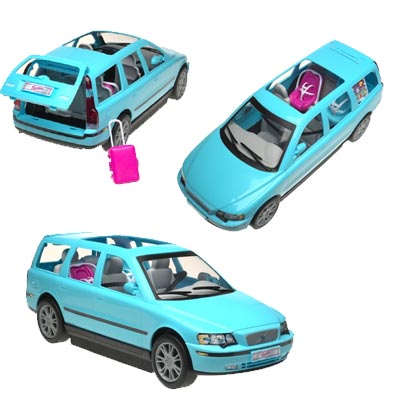 Barbie - Complementos : Coche Volvo Happy Family (Mattel B0232))