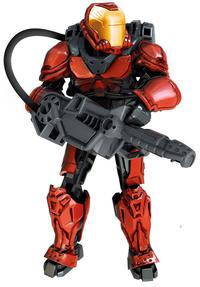 Mega Bloks - UNSC Marine lanzallamas rojo (Mega Bloks 29678)