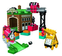 Mega Bloks - Trajabando duro en Sodor Steamworks (Mega Bloks 10549)