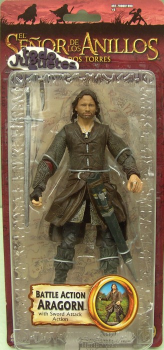 El Señor de los Anillos - Las Dos Torres : Aragorn Battle Action (Toy Biz 1990C))