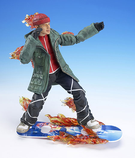Fantastic 4 - Serie 3 : La Antorcha Humana en Tabla Snow (Toy Biz 2829A))